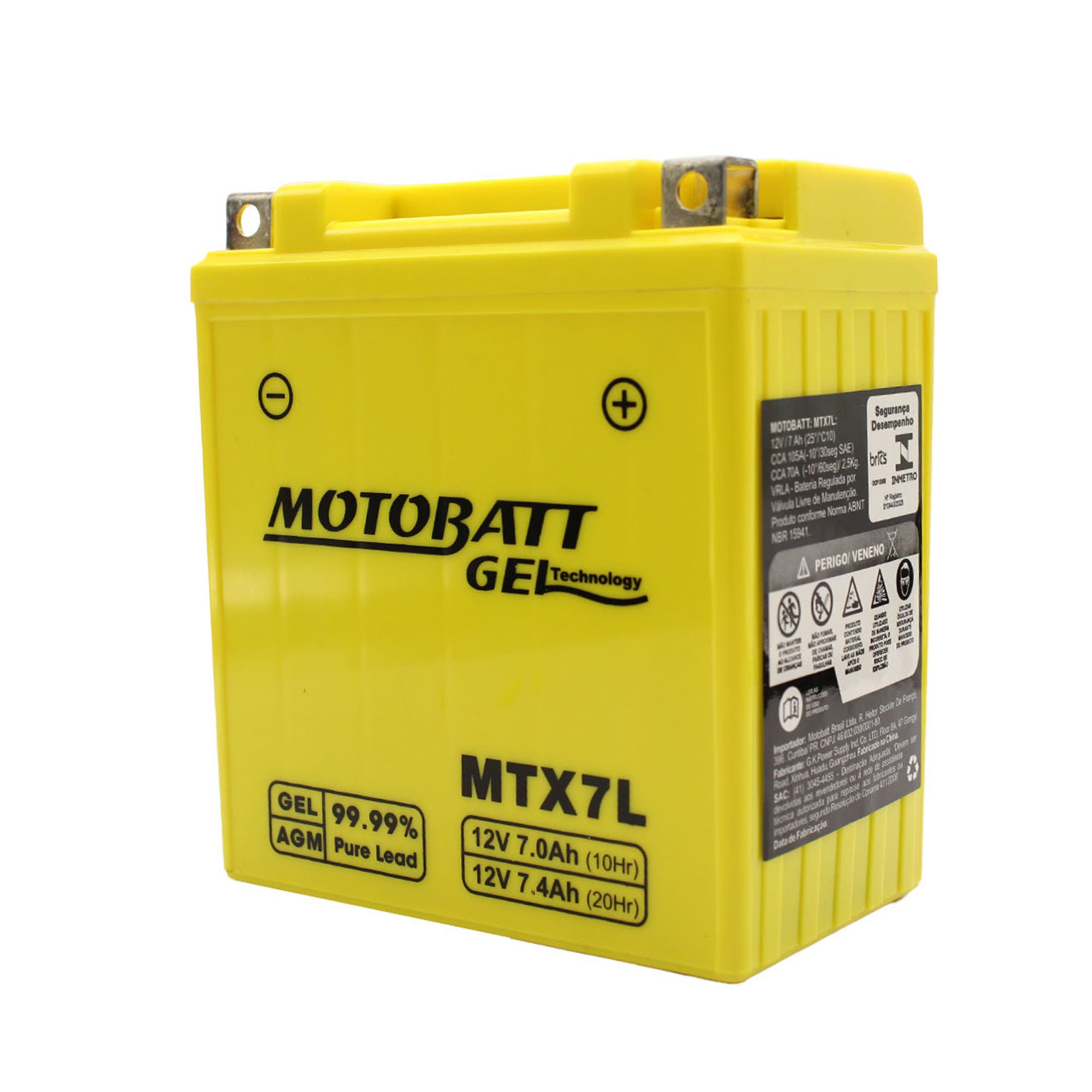 Tyler magneato 7’0” BATERIA MOTO MOTOBATT GEL MTX 7L - 7,0 Ah